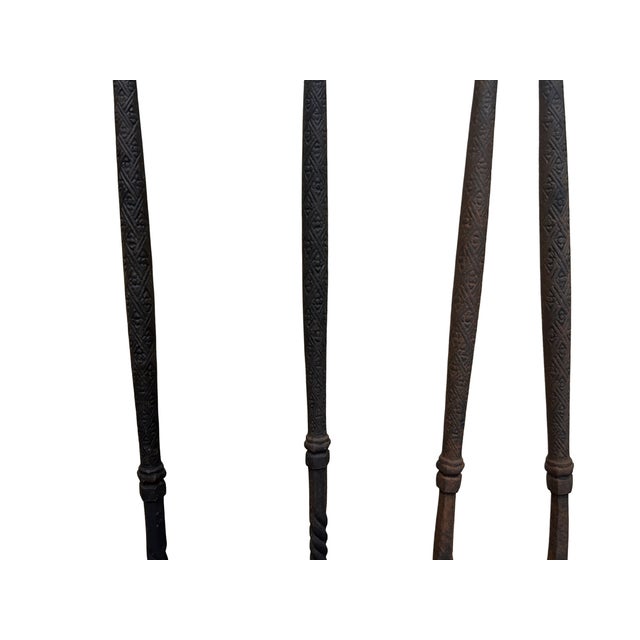 Black Arts & Crafts Fireplace Tool Set For Sale - Image 8 of 11