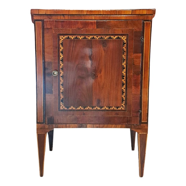 Louis XVI Inlaid Lombardy Bedside Table For Sale