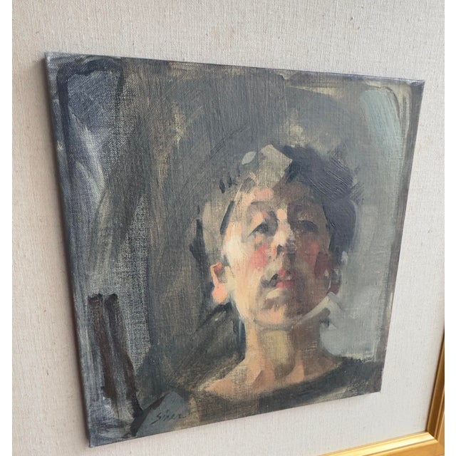 1990s Maggie Siner Untitled Impressionist Portrait For Sale - Image 5 of 8