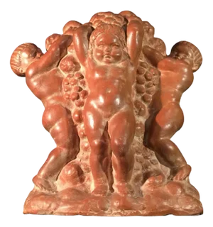 Joseph Witterwulghe, Art Deco Abundance & Putti Sculpture, 1925, Terracotta