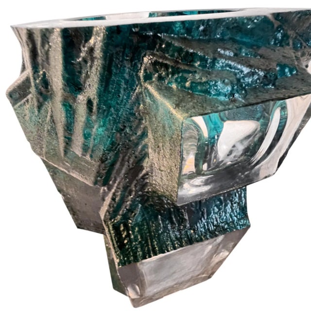 This fabulous glass vase was made by Daum in Nancy, France in the 1970s. It looks very much like a piece of sculpture - no...