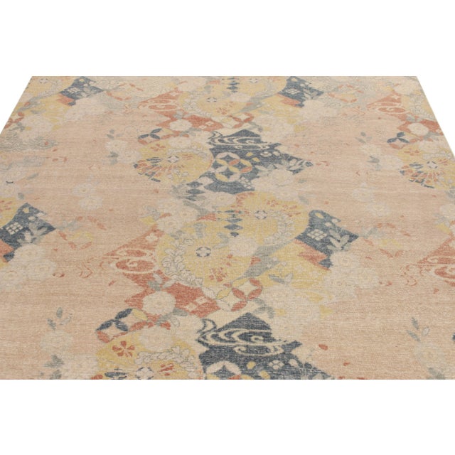 Rug & Kilim Rug & Kilim’s Oversized Brocade Rug in Pink and Blue, 14x20 For Sale - Image 4 of 6