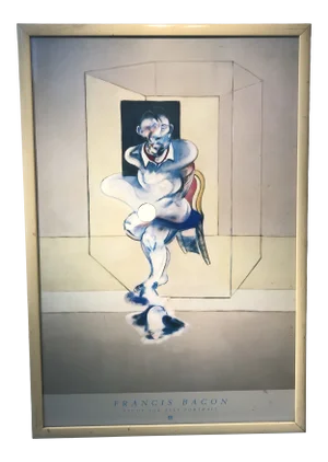 1980s Francis Bacon Study for Self Portrait Poster, Framed