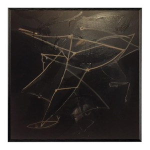 Abstract Painting (Print) on Canvas 1960s Revival