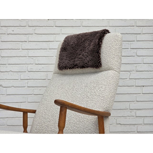 Vintage Scandinavian High-Backed Rocking Chair, 1970s For Sale - Image 15 of 18