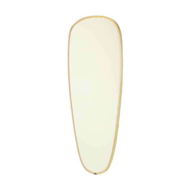 Cool vintage freeform mirror from the 1950s, rockabilly style, presumably by Deknudt, but unmarked, Belgium. These hip...