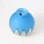 1950s Spherical Blue Frosted Glass Vase with Silver Mirror Decoration, 1940s For Sale - Image 5 of 8