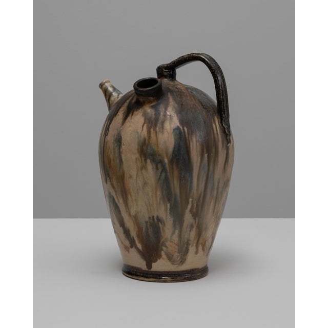 20th Century Belgian Drip Glaze Ceramic Jug For Sale - Image 4 of 18