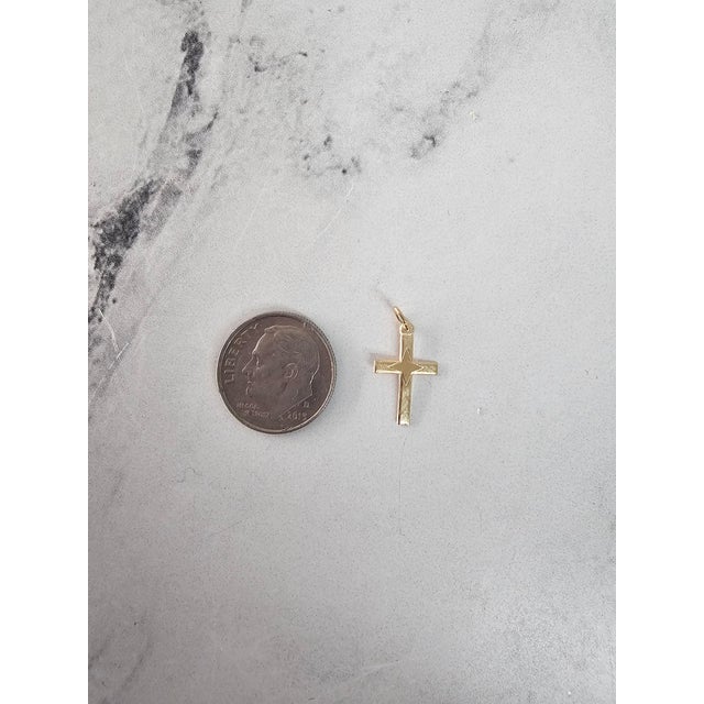 ♥ Product Summary ♥ Details: Cross with Star Design in Center Material: 14k Yellow Gold Dimensions: 15MM x 10MM Weight: 1...