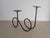 Rustic Vintage Double Loop Metal Candleholder For Sale - Image 3 of 8
