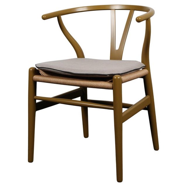 Brown Cushion for Wishbone Chair by Hans J. Wegner For Sale - Image 8 of 8