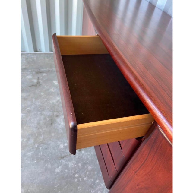 Late 20th Century Skovby Danish Modern Curved-Front Sideboard With Five Drawers For Sale - Image 5 of 7