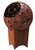 Stefan Traloc, Globe with Angled Pedestal, 2021, Corten Steel For Sale - Image 4 of 4