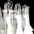 Vintage Clear and Milky White Murano Glass and Crystal Petals Chandelier, Italy, 1981 For Sale - Image 13 of 14