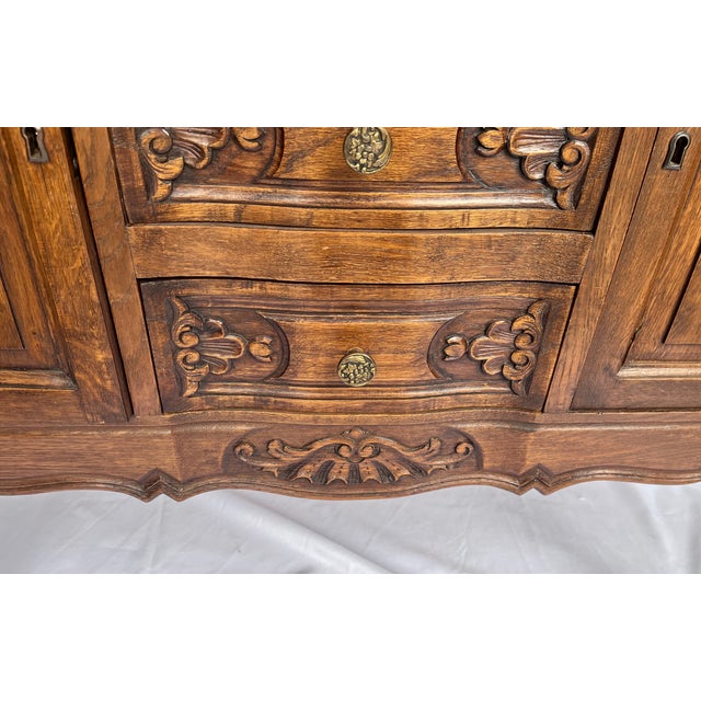 Antique Late 1800s French Oak Sideboard/Buffet For Sale - Image 16 of 17