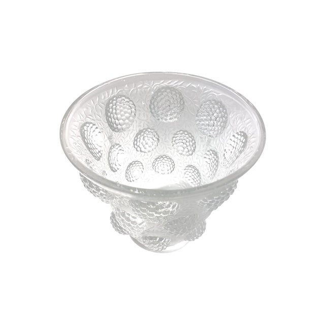 Stunning Verlys "Les Cabochons" French Art Deco Vase Early 20th Century Lalique-Style For Sale - Image 10 of 18