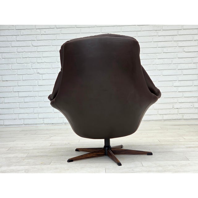 Set of Danish Swivel Chair with Ottoman Model Silhouett by H.W.Klein for Bramin, 1970s For Sale - Image 14 of 18