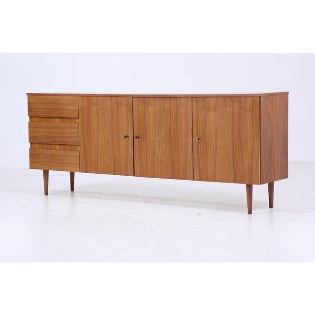 1960s Vintage Walnut Sideboard with Drawers and Compartments, 1960s For Sale - Image 5 of 11