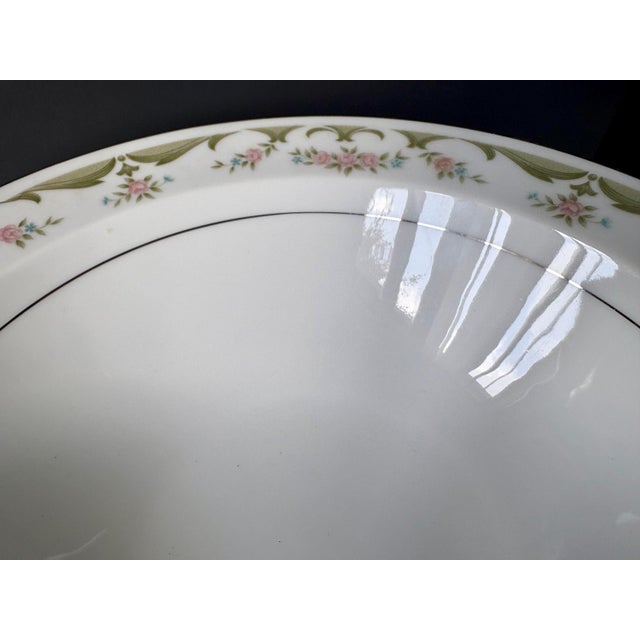 Vintage Soup Bowls by Wyndham China - Lizbeth 341 Pattern - Round Vegetable Bowl 10" , Pink Roses For Sale In Miami - Image 6 of 10