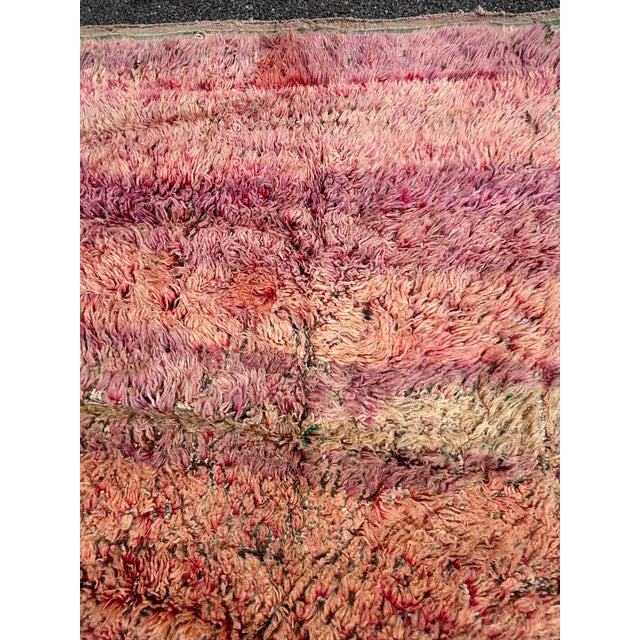 Textile Vintage Beni M’Guild Moroccan Rug – Large Blush and Terracotta Handwoven Wool Carpet For Sale - Image 7 of 12