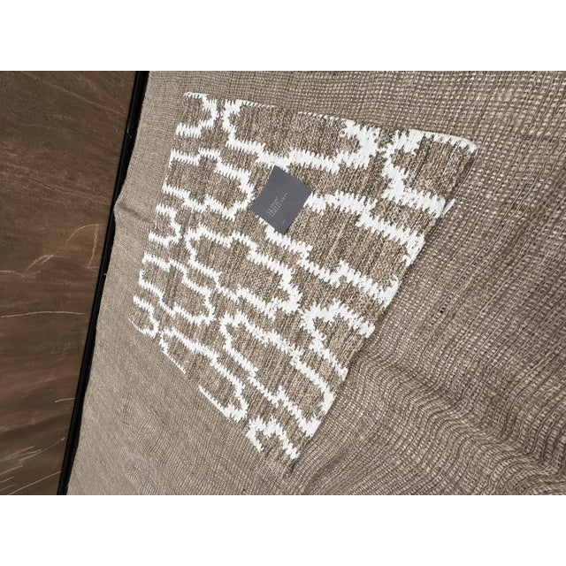 Rh Restoration Hardware Nazaré Block Print Pillow Cover 20" × 20" Square For Sale - Image 12 of 14