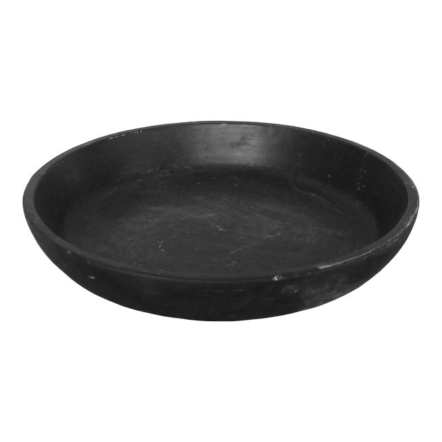 Modern Black Marble Plate / Bowl For Sale