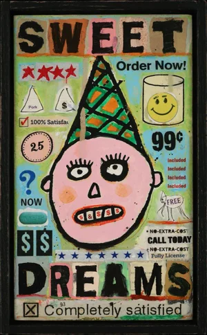 "Sweet Dreams" - Original, Mixed Media Collage by Brian McDonald