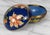 Vintage Chinese Cloisonne Blue Enamel Floral Round Storage Box For Sale - Image 4 of 8