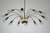 Large Mid-Century Italian Sputnik Brass Chandelier with Satin Glass, 1950s For Sale - Image 17 of 17