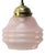 French Reeded Pink Coloured Glass Pendant Lamps For Sale