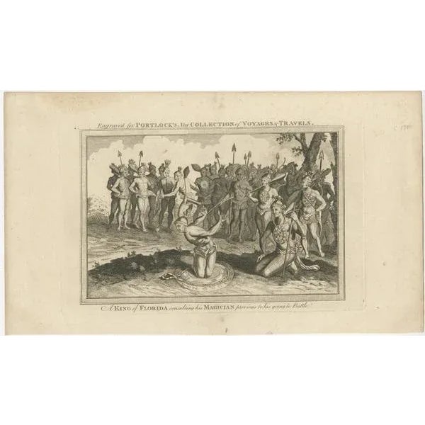 An engraving from "Portlock's New Collection of Voyages and Travels," likely dating around 1780. It depicts a scene titled...