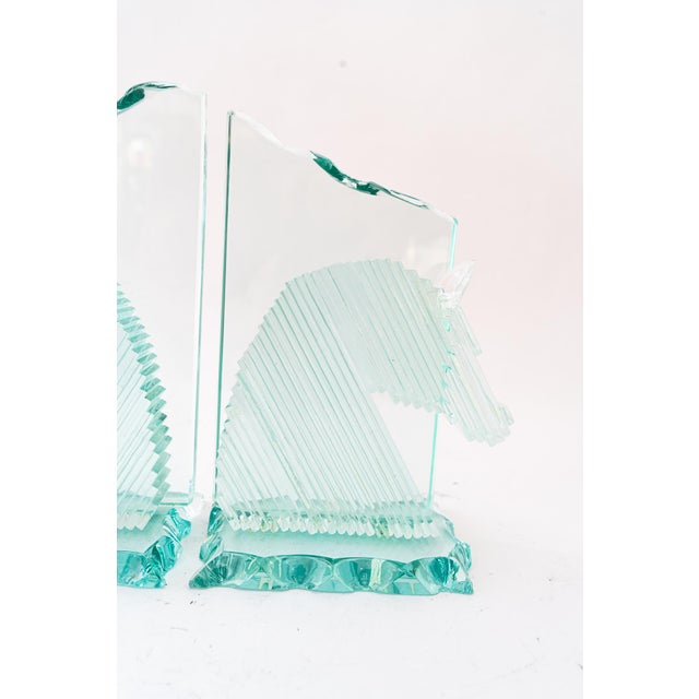 Glass Horse Head Bookends, Vienna, Austria, 1970s, Set of 2 For Sale - Image 13 of 18