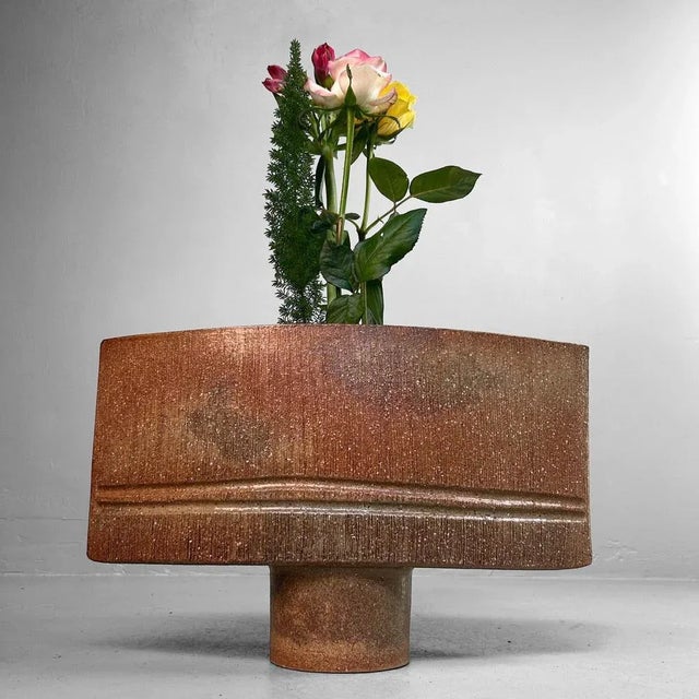 Japanese Modernist Ceramic Ikebana Vase, 1960s For Sale - Image 16 of 18