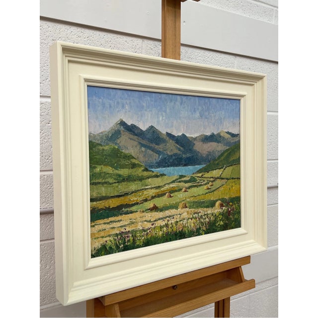 Scotland Landscape Art - Vintage Oil Painting of the Cullin Hills - the iconic Mountain Range on Isle of Skye in the...