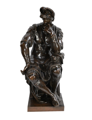After Michelangelo, Lorenzo de Medici, 19th Century, Bronze