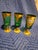 Victorian Early 20th Century Late Victorian Bohemian Emerald Green Enameled & Gilt Art Glass Beverage Set With Pitcher and Six Goblets - 7 pcs For Sale - Image 3 of 6