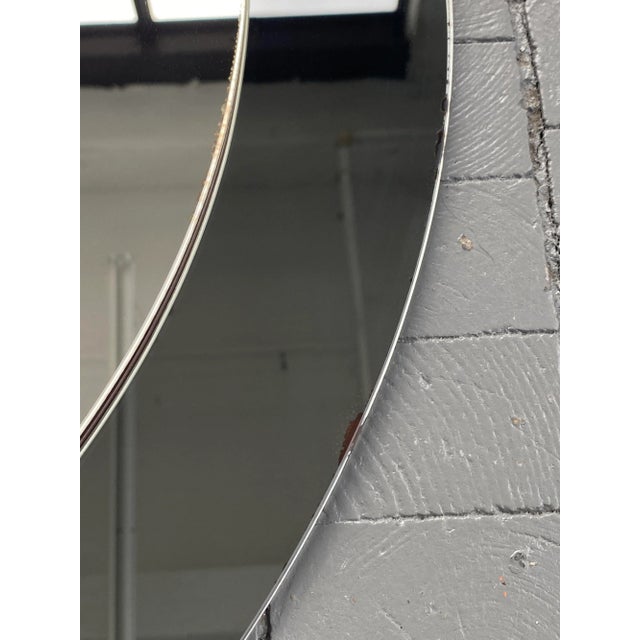 Silver Vintage Optic Double Layer Circular Mirror, Circa 1950s/60s For Sale - Image 8 of 8