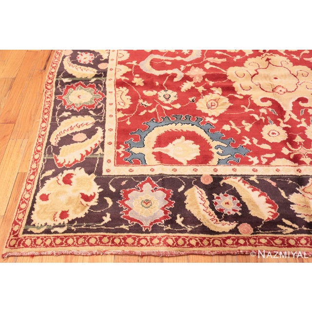 Nazmiyal Collection Vintage Indian Agra Rug For Sale - Image 4 of 7