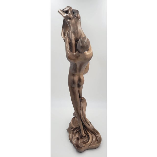 Rare Jaru California HMG 27.5" Modernist Man Lifting Woman Sculpture 1985 For Sale - Image 9 of 14