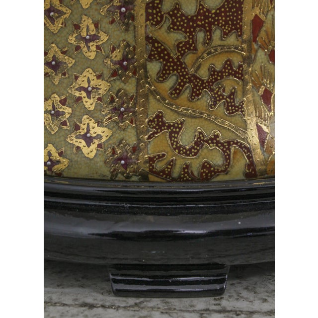 Large Chinese Decorated Vase on Stand For Sale - Image 9 of 12