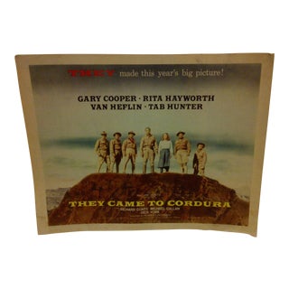 Vintage Movie Poster "They Came to Cordura" Gary Cooper Rita Hayworth & Tab Hunter - 1959 For Sale