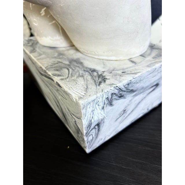 Signed 1955 Marble Female Torso Sculpture Attributed to Alva Studios, Mid-Century Modern For Sale - Image 14 of 18