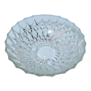 1980s Val Saint Lambert Crystal Serving Bowl