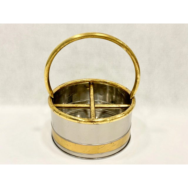 Metal Brass and Steel Bottles Basket from Gilde Handwerk, 1970s For Sale - Image 7 of 13