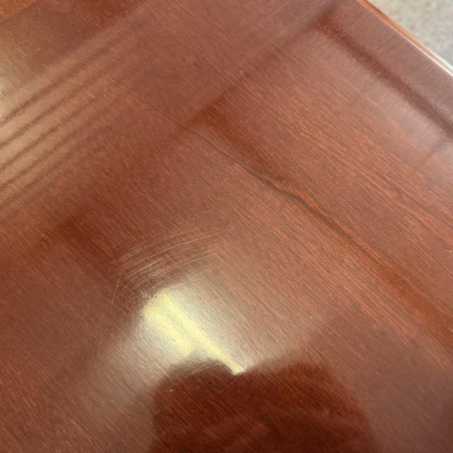 Pair of Ethan Allen 18th Century Mahogany Collection Chippendale Side Tables For Sale - Image 13 of 14