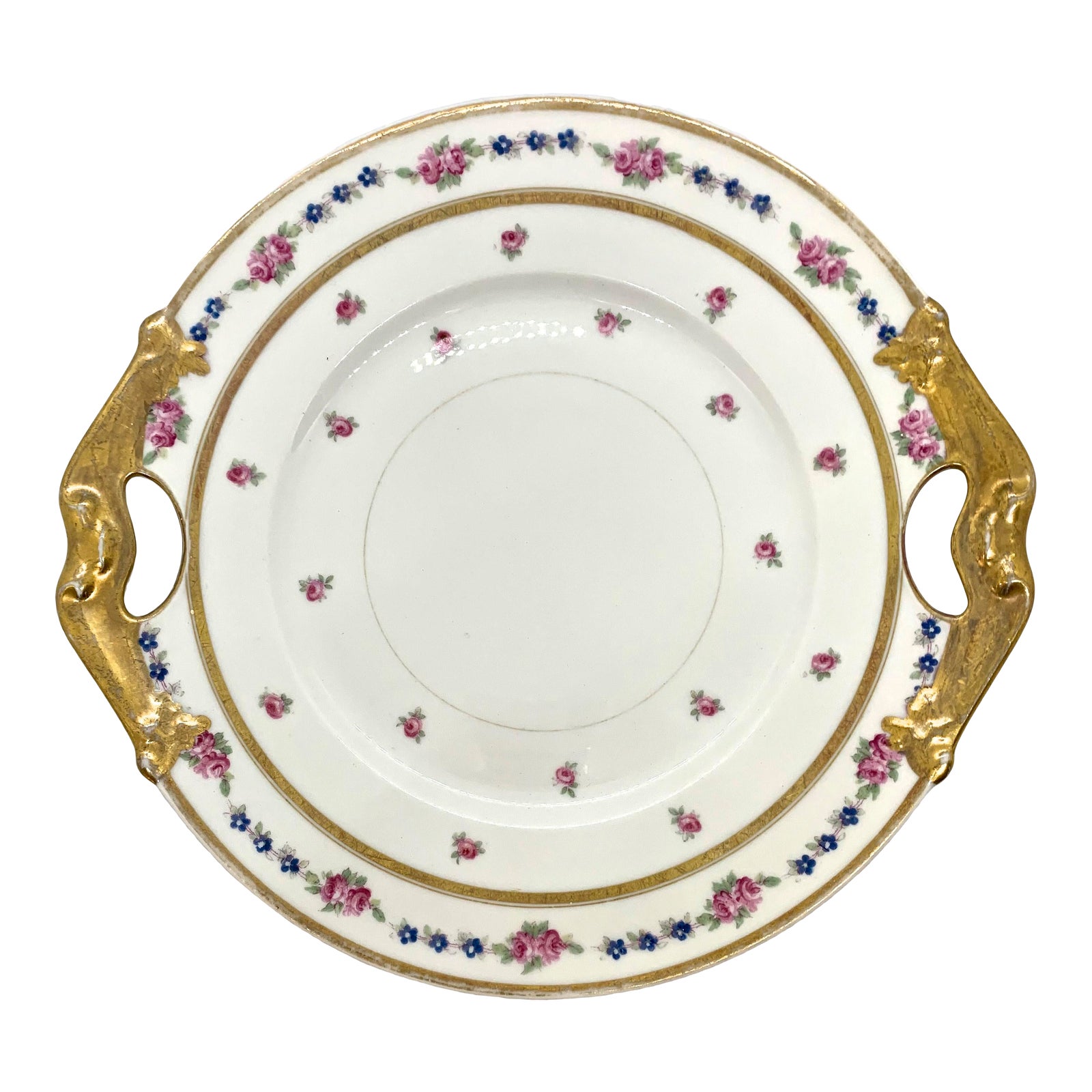 Vintage Limoges Plate With 24k Gold Handles Chairish
