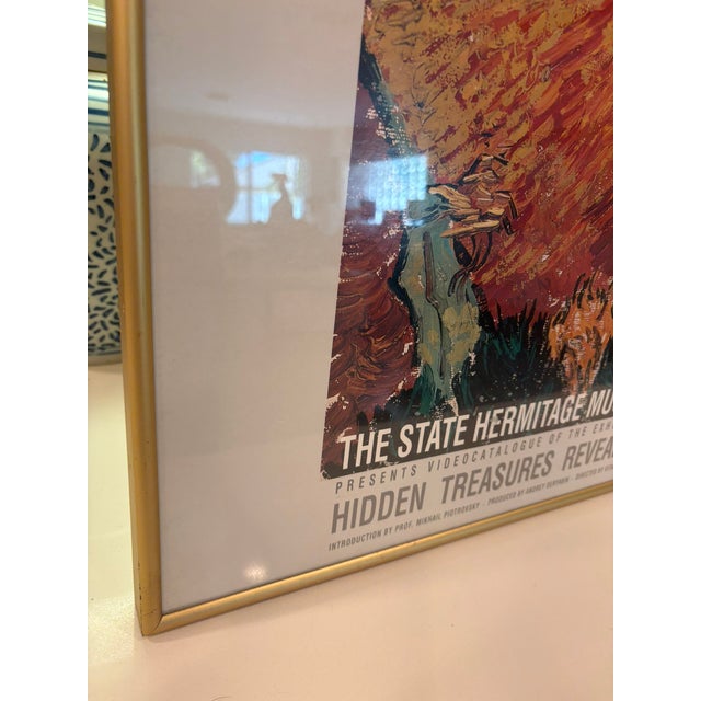 Vintage State Hermitage Museum Van Gogh Hidden Treasures Revealed Framed Exhibition Poster For Sale - Image 12 of 18