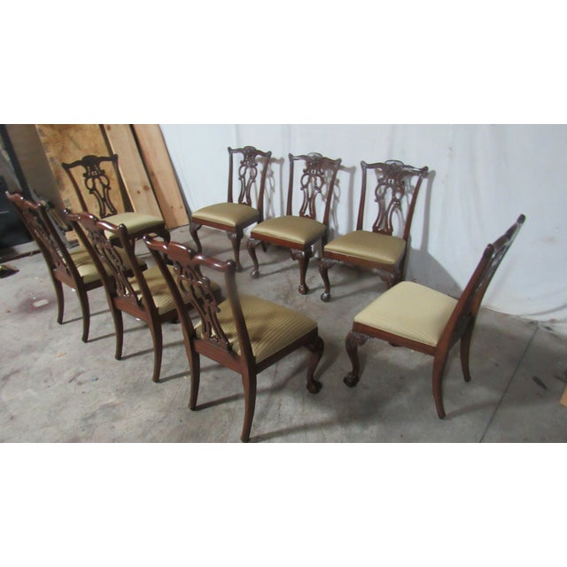 Item: Ethan Allen Dining Room Chairs Details: Rare Set of Eight Great Designer Look/Quality Piece Mahogany Claw Feet...