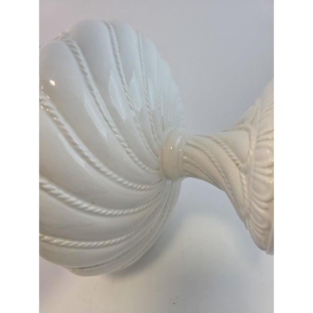 Mid 20th Century Italian Blanc De Chine Pedestal Planter / Fruit Bowl For Sale - Image 9 of 12