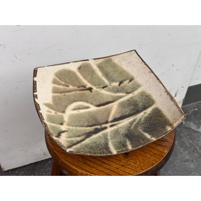Organic Modern Ceramic Footed Bowl, Vintage For Sale - Image 4 of 12